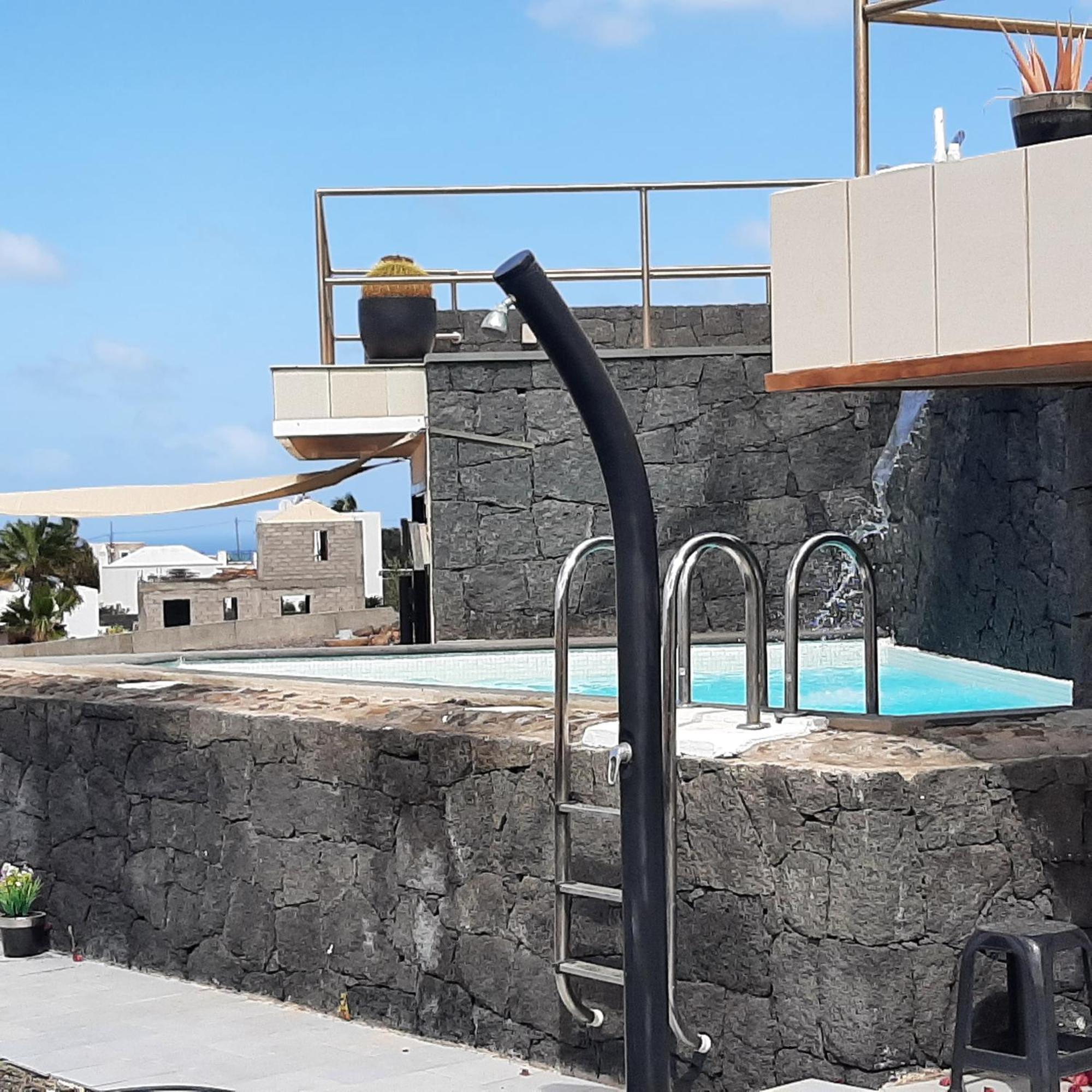 Ferienwohnung Meerblick Und Naehe Feuerberge Mit Eigenem Beheizten Pool Las Breñas 外观 照片
